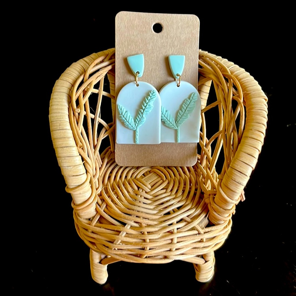 Trendy polymer clay statement earrings!